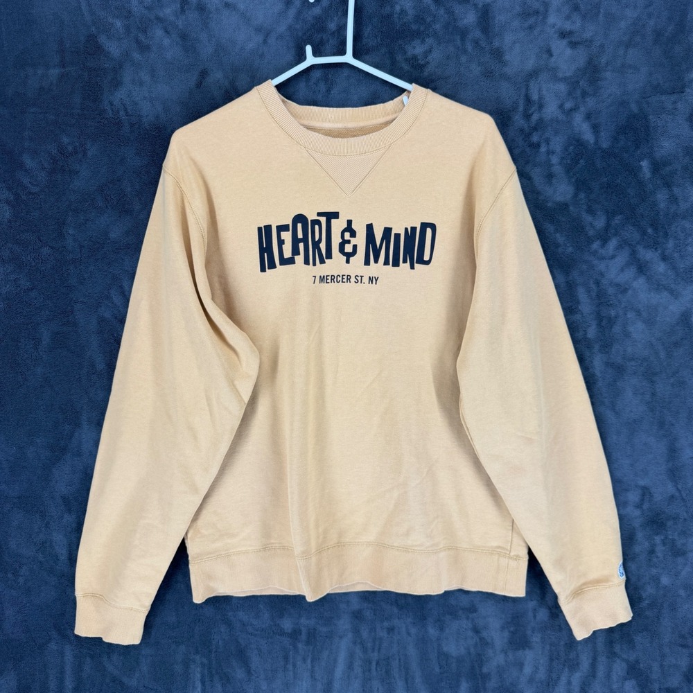 Billionaire‎ Boys Club Heart & Mind Crewneck Sweatshirt Tan Mens XL RN98011